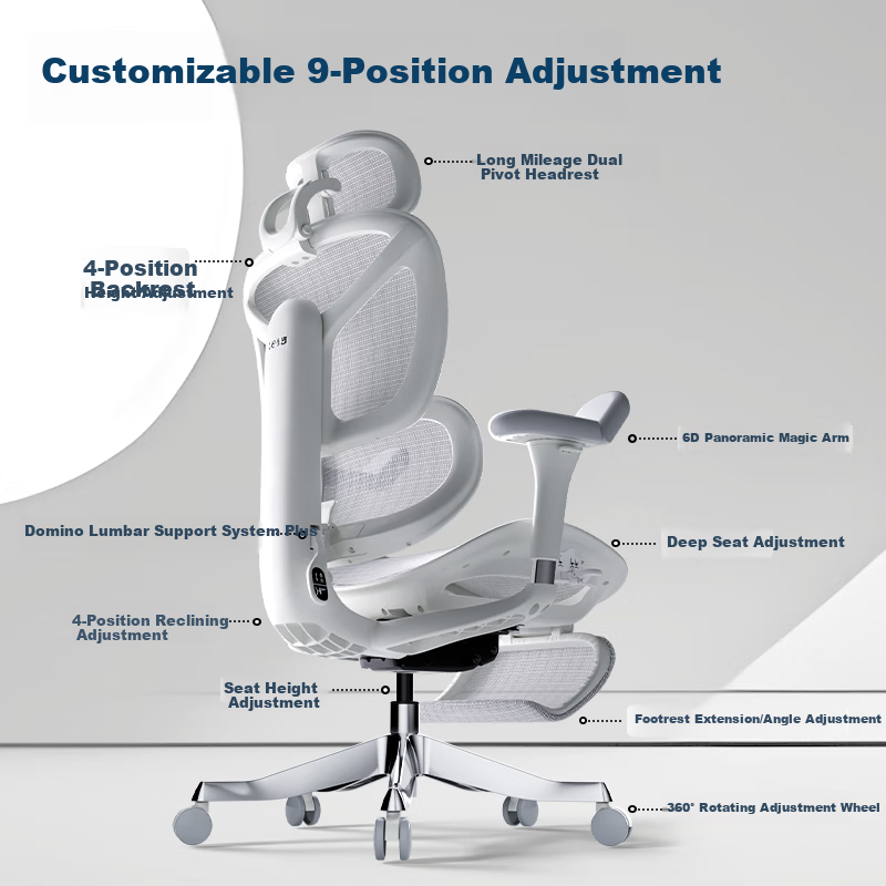 Yongyi X5Pro Ergonomic Chair, Computer Chair, Long-Sitting Back Support, Reclining Office Chair, Gaming Chair, Ergonomic Seat