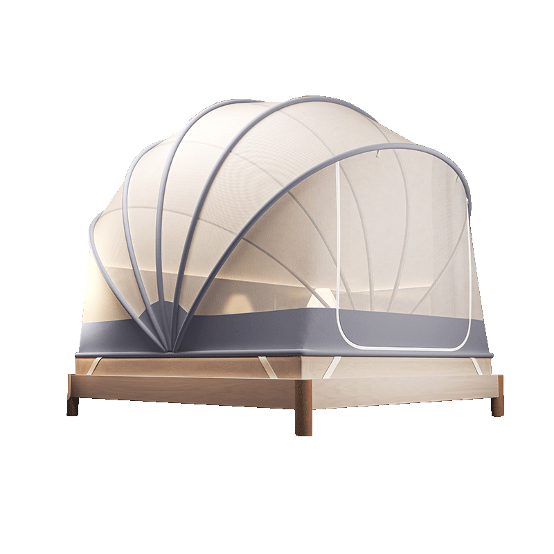 Sanshun Warm Moisture Seven-Strand Steel Wire Mosquito Net, No Installation, Foldable Mosquito Net, Class A Mesh, Household Bedroom 1.5x2m Bed