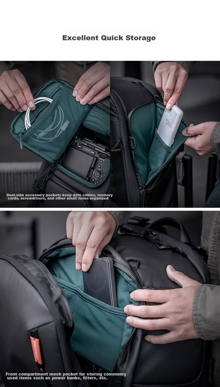 PGYTECH Dandelion Photography Bag OneMo2 DSLR Camera Backpack, Outdoor Hiking Travel Rucksack, Digital Bag, Stabilizer Professional Large Capacity Storage Bag, 35L (Deep Space Black) 21