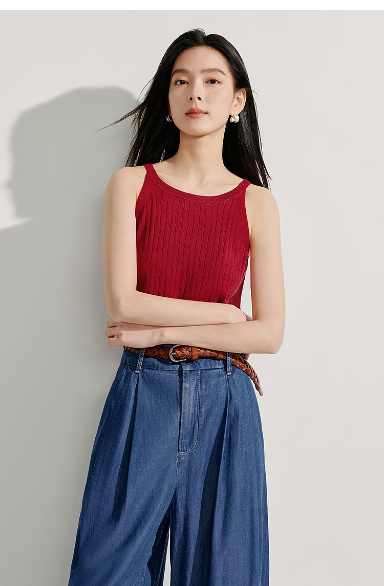 Inman Lightweight Cool Knit Vest Small Camisole 2025 Summer New Women's Layered Slim Top Lotus Pink S 25