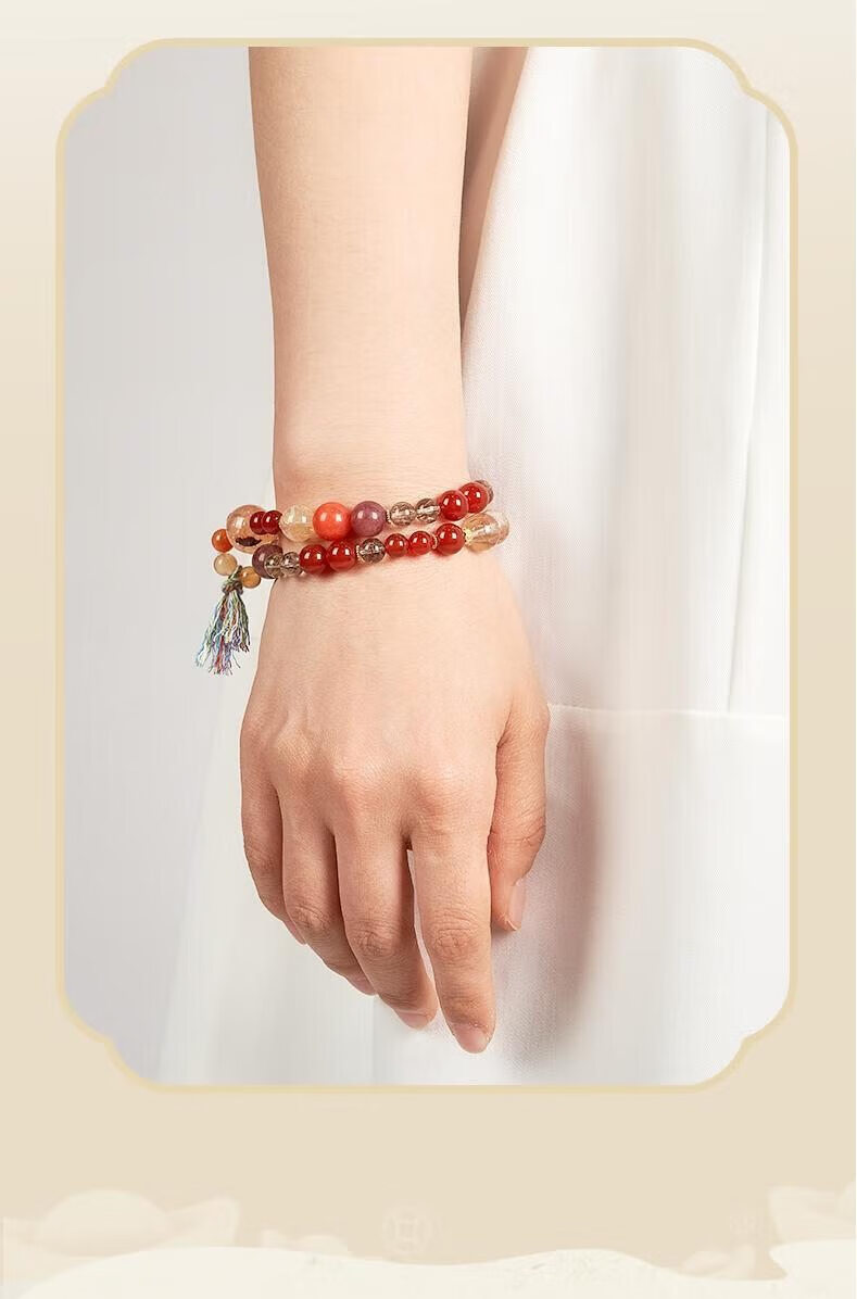 Dayingbowuguan Oriental Dream Nine Purple Fire Double-Layer Light Luxury Bracelet, High-End Hand String, Birthday Gift for Wome 1