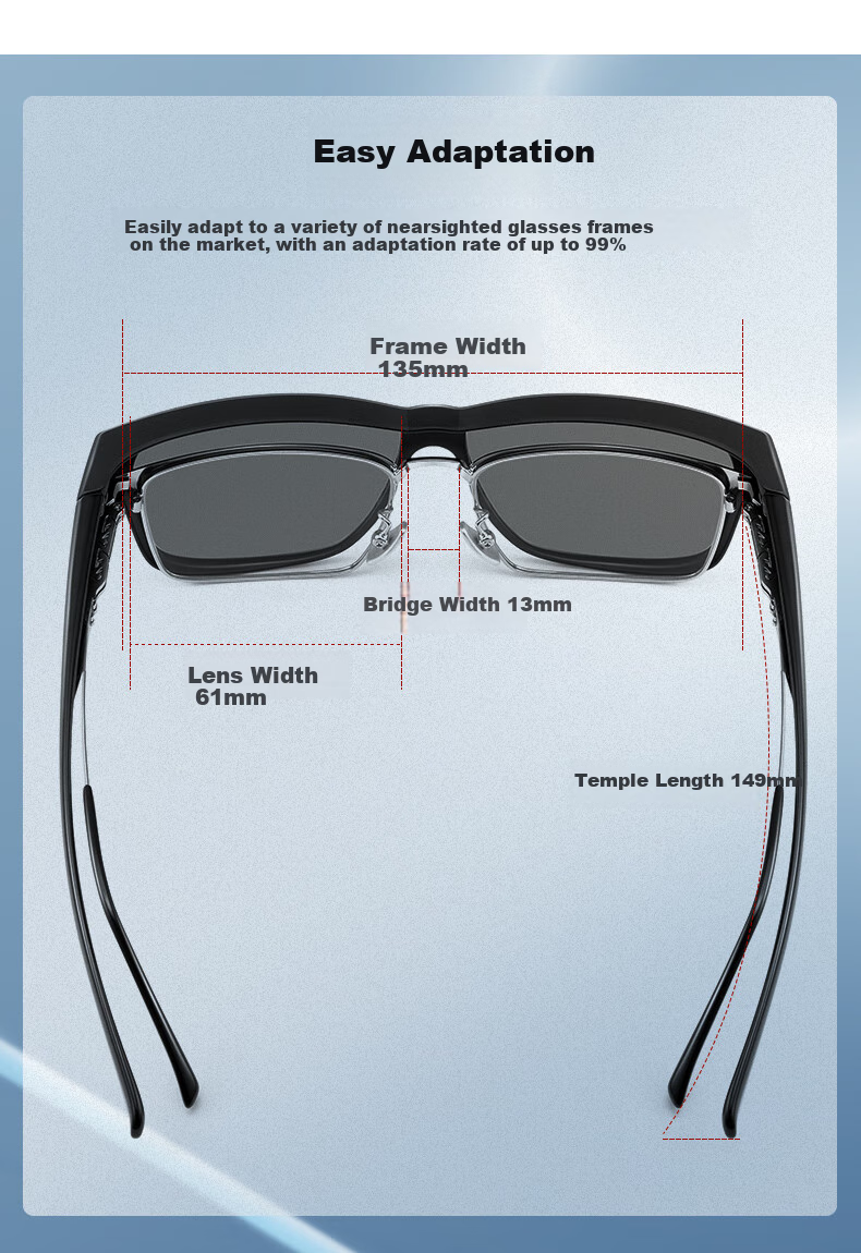 CAPONI Men's Photochromic Polarized Sunglasses with Prescription Lens Case UV Protection Anti-Glare Driving Glasses for Women 5