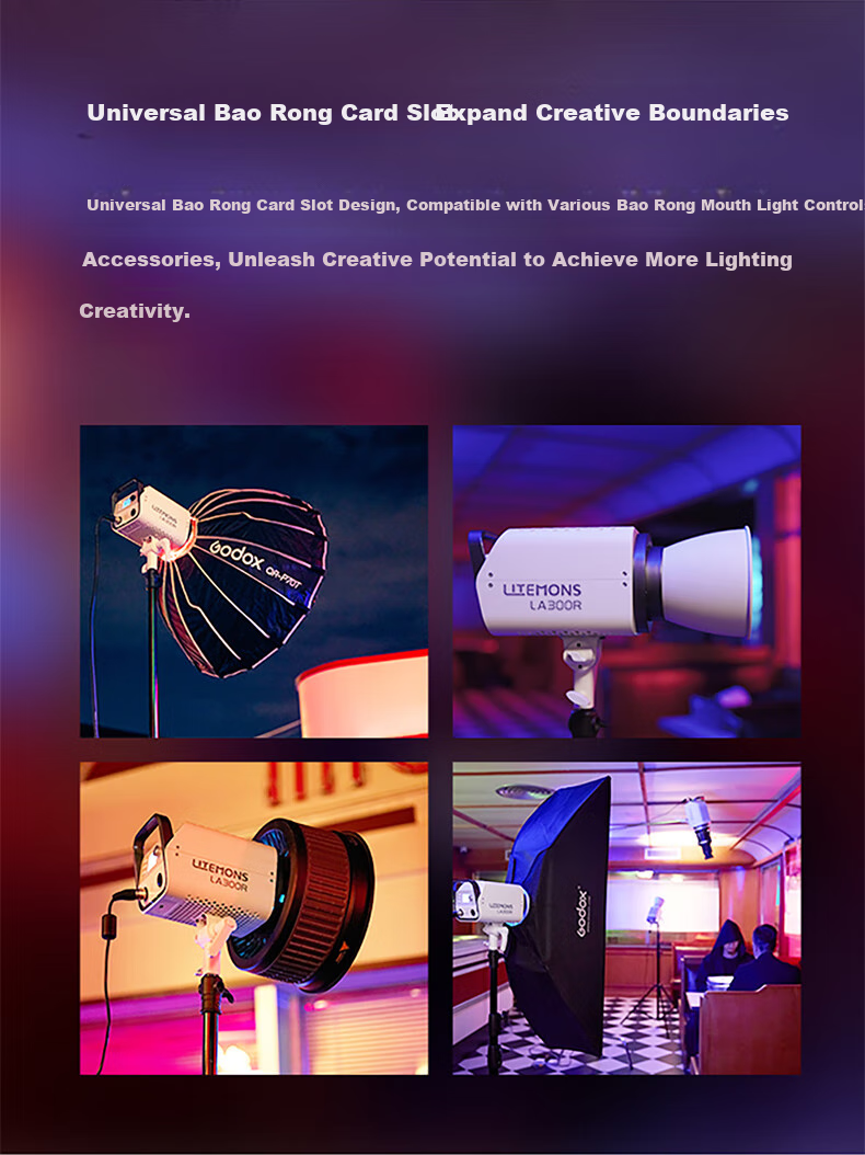 Godox LA300R Full-Color Photography Fill Light, LED Live Streaming Light, Beauty Light for Streamers, Studio Constant Light Photography Lamp 11