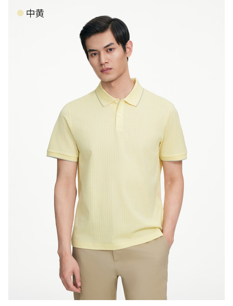 Goldlion [3A Antibacterial/Xinjiang Cotton] Summer Pure Cotton Breathable Polo Shirt Short Sleeve T-Shirt for Men, Navy Blue-95, 2XL 15