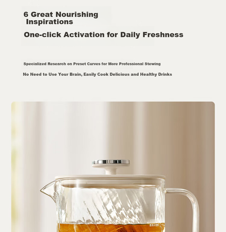 Joyoung Home Use 1L Small Capacity Health Pot, Multi-Purpose Electric Kettle for Hot And Cold Water, Metal Kettle without Glue, Constant Temperature Kettle, K10D-WY103 25