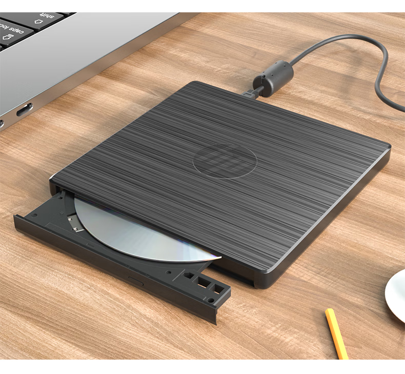HP External Optical Drive External DVD Burner Read/Write Two-in-One Portable USB Ultra-Thin Universal DVD 8X/CD 24X Speed Black 10