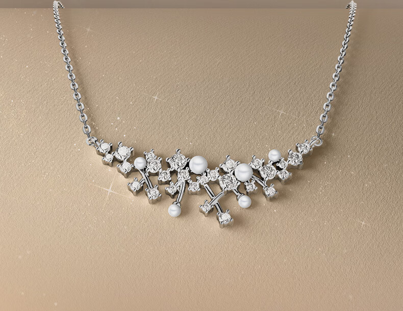 HEFANG Jewelry Dazzling Nebula Collarbone Chain Necklace Birthday Gift [520 Valentine's Day Gift] for Girlfriend 2