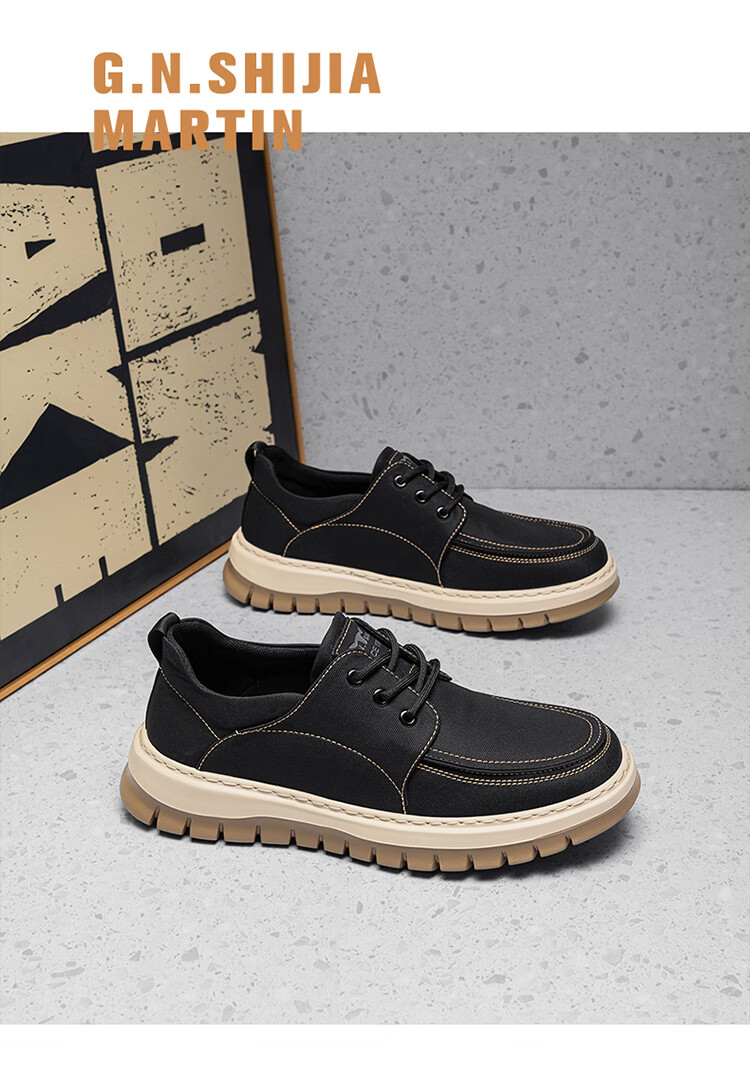 Bull Family Men's Summer Breathable Old Beijing Cloth Shoes Soft Sole Lightweight Slip-On Casual Canvas Loafers Men's Moccasins 20