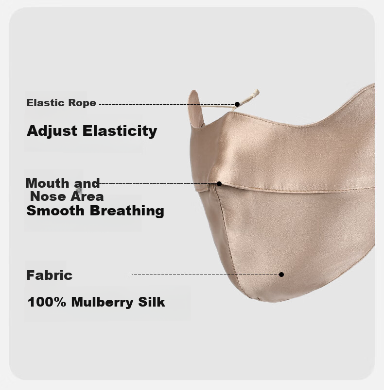 Kenmont 100% Mulberry Silk Eye Protection Sun Mask for Women, Medical Beauty Anti-Allergy Skin-Friendly Cool Face Mask Km-6181 10