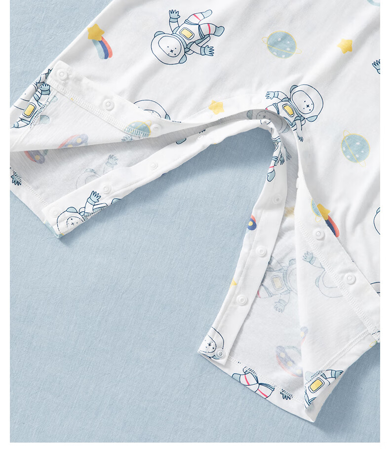 Beitaisi Children's One-Piece Pajamas, Summer Thin Style, 2026 New Pure Cotton Design, Short-Sleeve Bodysuit for Boys And Girls, Home Wear 15