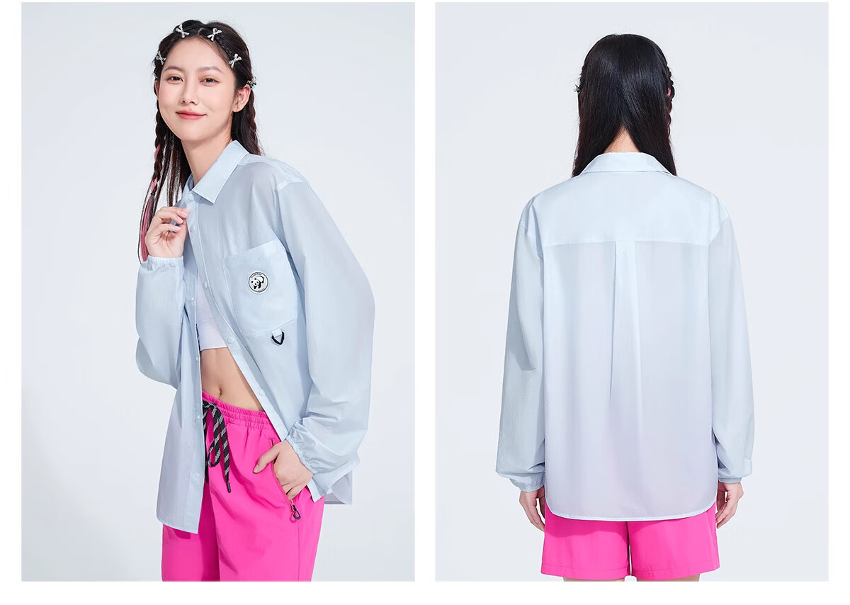 CAMEL Panda Outdoor Women's Sun Protection Shirt 2025 New Cooling UV Protection UPF50 Waterproof Lightweight Sunscreen Shirt 24