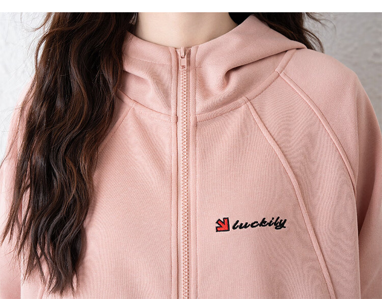 TonLion 2025 Spring Women's Hooded Short Letter Print Sweatshirt Jacket Off-White L 13