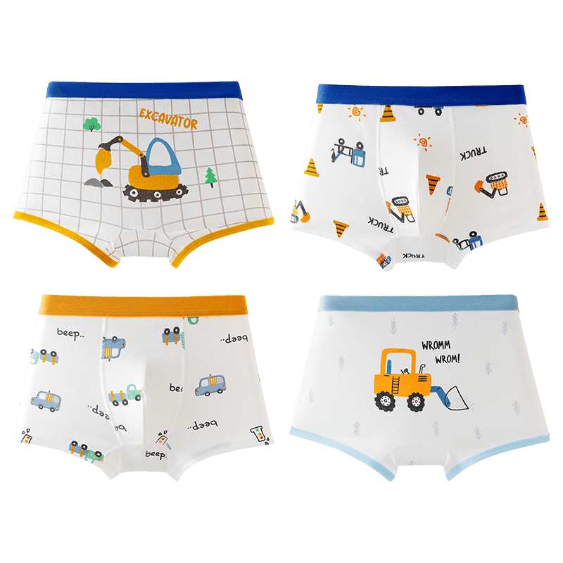 Caramella 2026 Children's Cartoon Underwear, Boys' Boxer Briefs, Pure Cotton, 7A Antibacterial, Baby Shorts, Four-Corner Pants