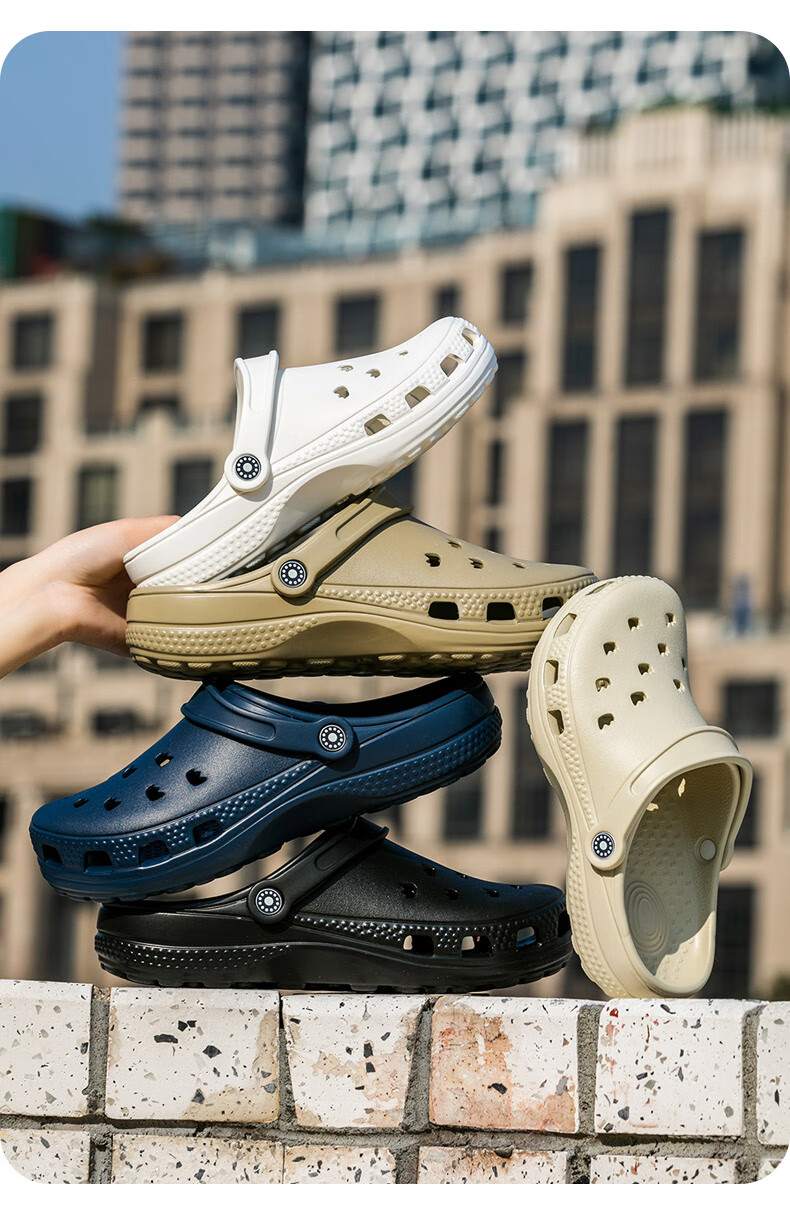 Jiayi Unisex Outdoor Casual Breathable Thick-Soled Soft Elastic Waterproof Sandals Ancient White 38JY420 17