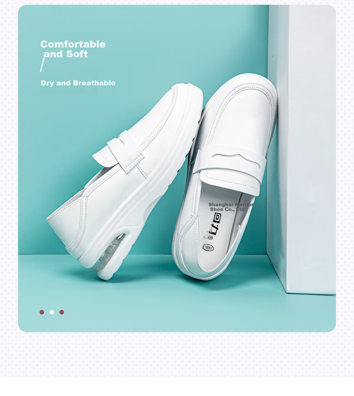 Huili Women's Shoes Spring And Summer Soft Sole Breathable Nurse Shoes Comfortable Casual Slip-On Non-Slip White Sneakers for Women, White, Size 36 7