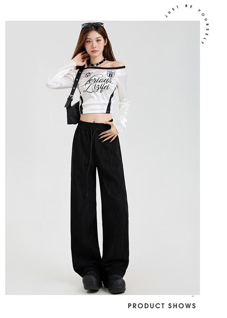 Jeanswest Women's Summer High-Waist Slimming Wide-Leg Straight Casual Sports Cargo Pants Pink XL 14