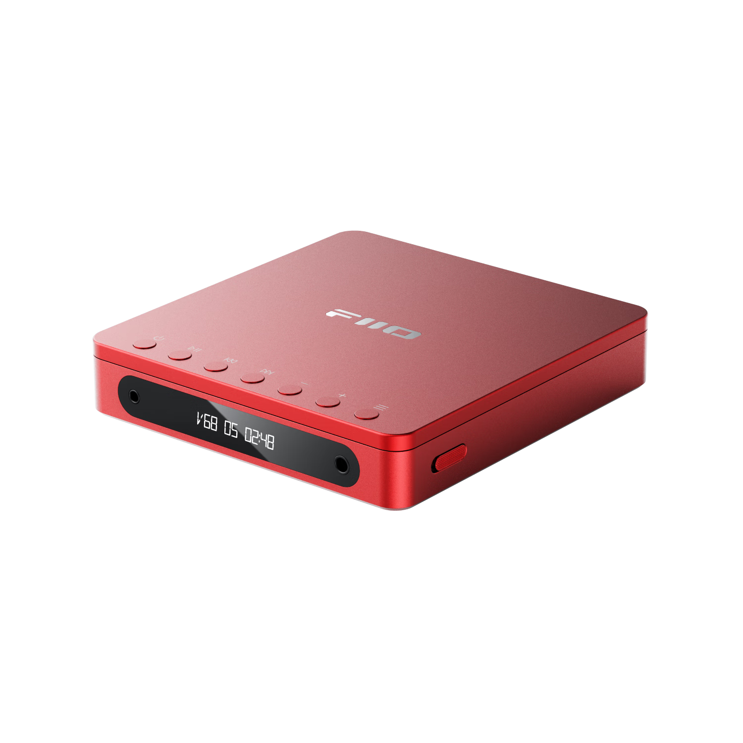 FiiO DM13 Portable HiFi Stereo 4.4 Balanced CD Player Music Player with Voice Guidance Supports Track Capture, AptX HD Bluetooth Transmission Red Bluetooth Versio