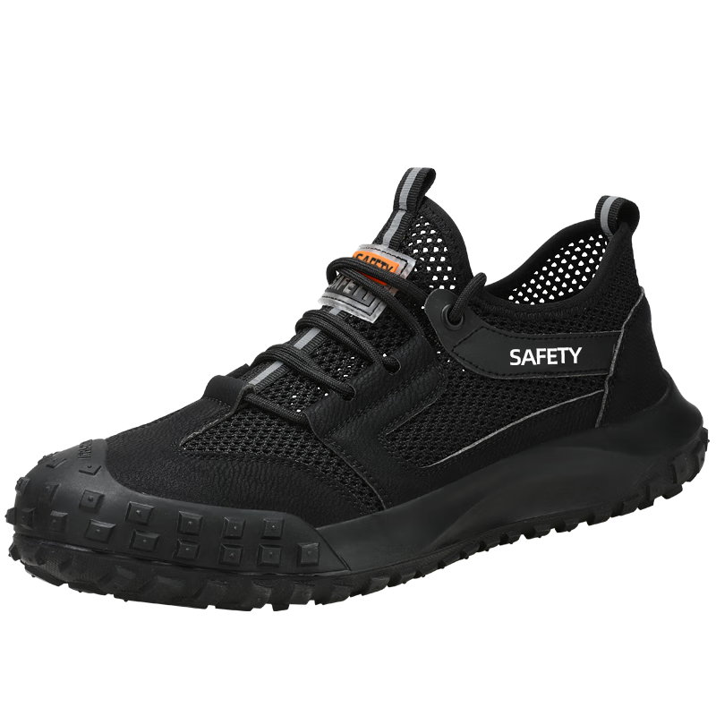 Jingtu Safety Shoes for Men, Summer Breathable Steel Toe Cap Puncture-Resistant Lightweight Comfortable Work Safety Shoes 3015 Size 39