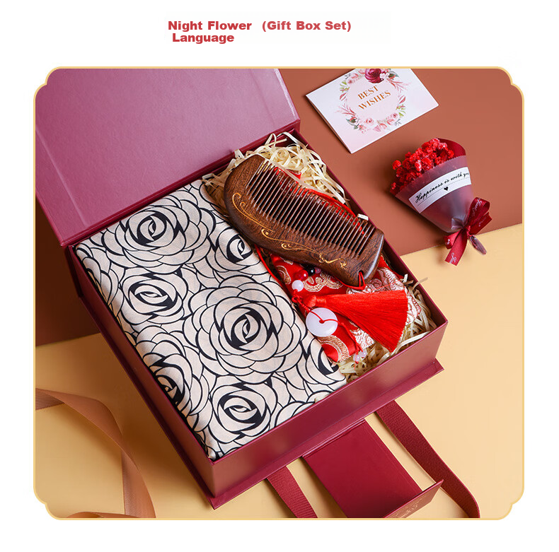 Hangsifu Silk Scarf for Women, Summer Gift Box, Shawl, Outer Wrap, Practical Birthday Present for Mom And Wife, Mid-Autumn Festival Gift 22
