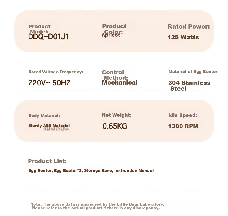 Bear Egg Beater Food Processor Whisk Electric Hand Mixer Home Blender with Stand Baking DDQ-D01U1 17