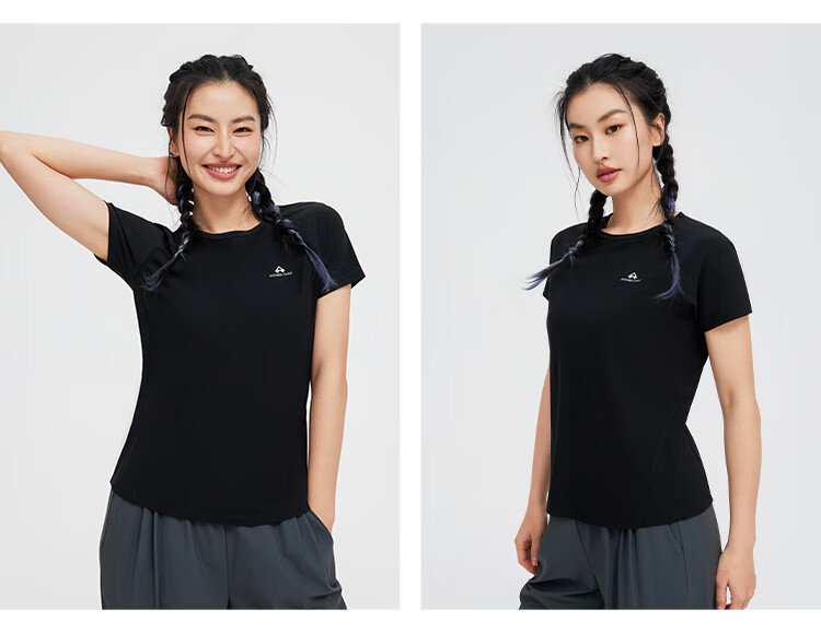 Pioneer Camp Women's Quick-Dry T-Shirt Summer New Breathable Sports Quick-Dry Outdoor Fitness Running Crew Neck Short Sleeve Top 13