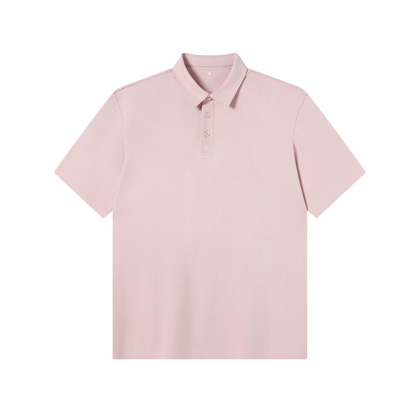 JD Jingzao Slim Fit Slimming Polo Shirt Men Short Sleeve T-Shirt Loose Casual Quick-Dry Clothing Rubber Pink M