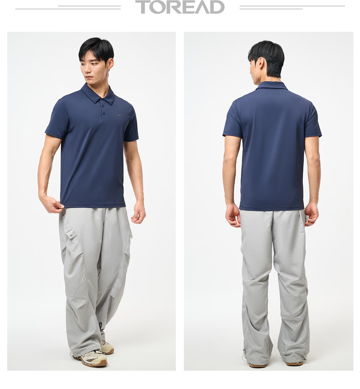 TOREAD Short-Sleeve T-Shirt, Spring And Summer Men's Sports Top, Collared Polo Business Quick-Dry Shirt, TAJJCN81827 12