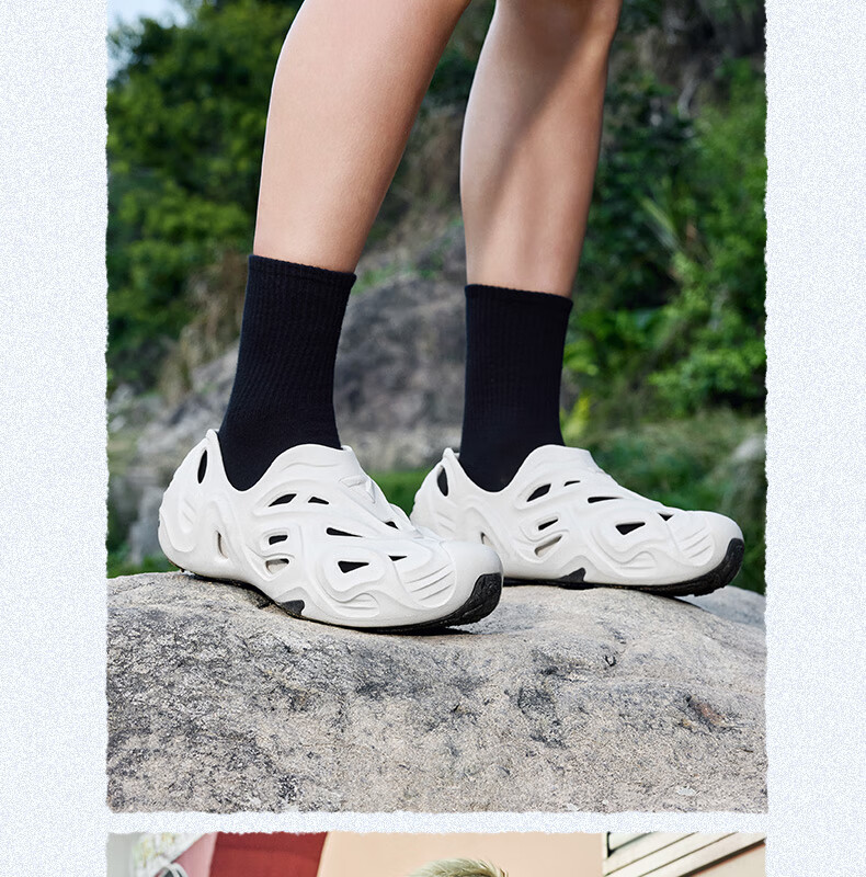 PEAK Taiji Qu Lang Su Xi Shoes for Men, Summer Outdoor Sports Sandals, New Soft-Soled Non-Slip Hole Shoes, DL520791 23