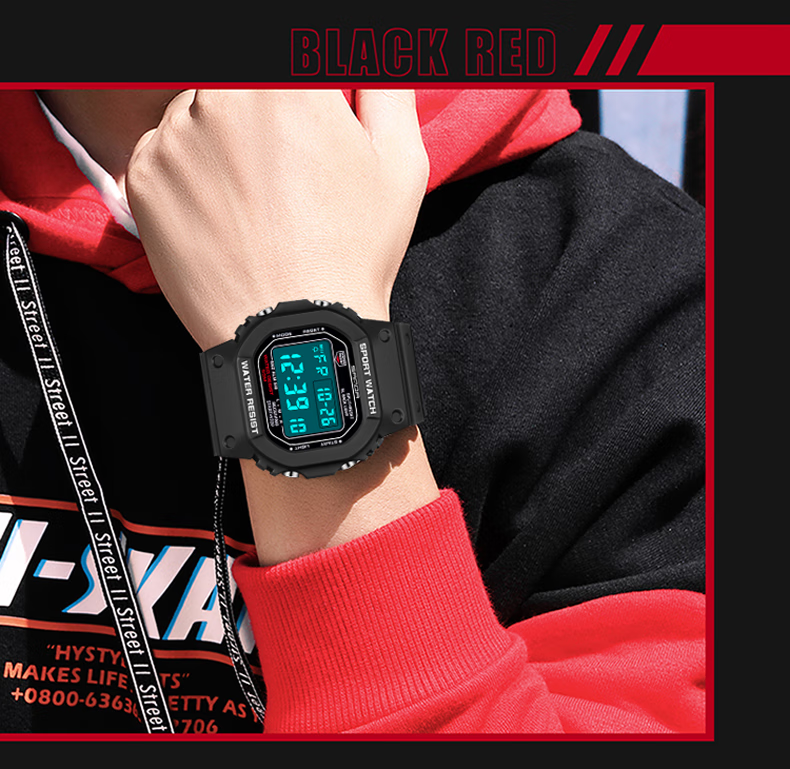 AELVO Electronic Watch, for Middle And High School Students, Teenagers, Boys' Birthday Gift, Sports Bracelet, for Ages 12-14 17
