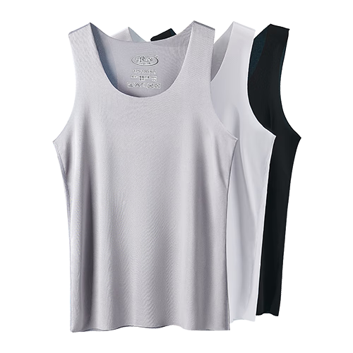 LangSha Children's Tank Top for Boys And Teenagers, Summer Lightweight Seamless Ice Silk Cool Vest, High School Student Undershirt Base Layer