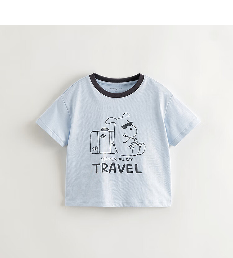 MARC&JANIE [Cool And Skin-Friendly] Children's Happy Bear Short-Sleeve T-Shirt for Boys And Girls, Baby Summer Wear 550583 3
