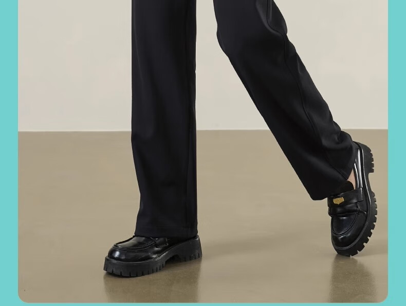 Langsha Women's Straight-Leg TR Twill Suit Pants High-Waist Draped Trousers Narrow and Wide-Leg Casual Pants Spring Autumn Workwear 29