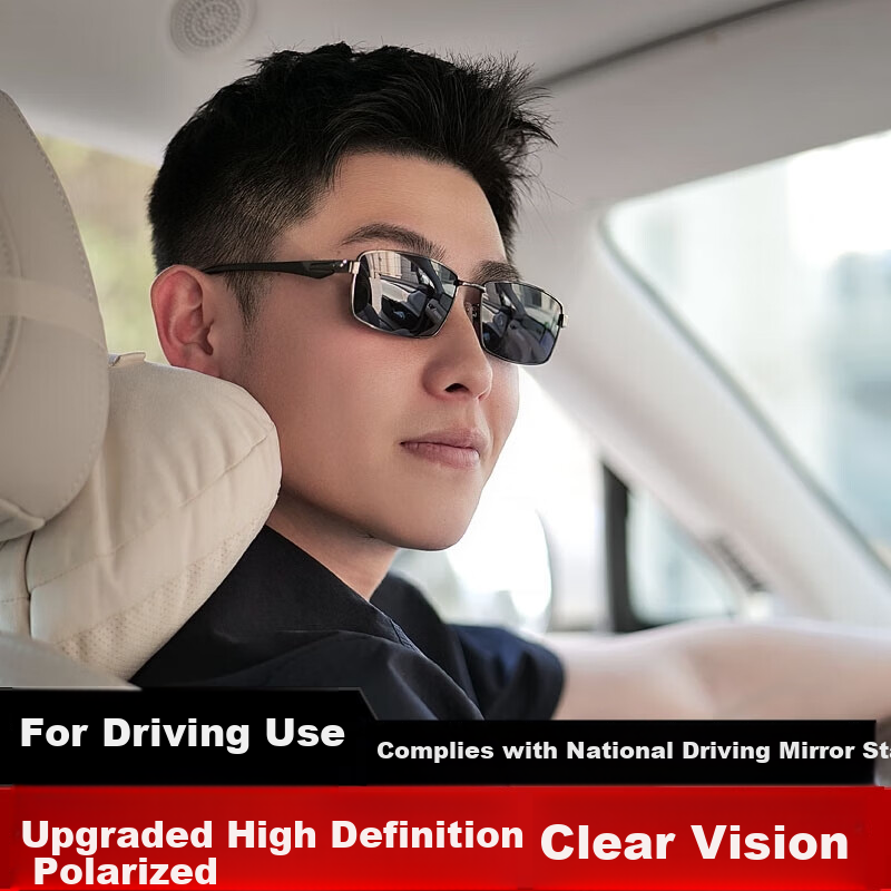Chuangguo 2026 New Polarized Sunglasses for Men, UV Protection, Anti-Glare, Driving Glasses for Nearsightedness, High-Definition Sunglasses