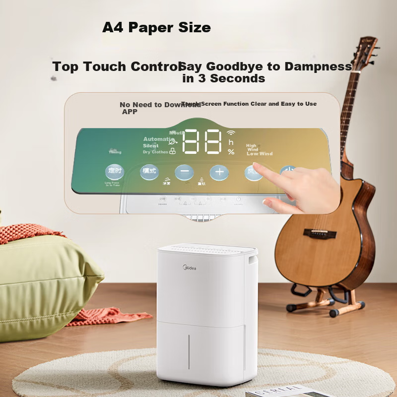 Midea Dehumidifier, 12L/day Capacity, Self-Operated Home Use for 20㎡, Quiet Operation, Compact Size, Suitable for Living Room And Bedroom, Moisture-Proof, Clothes Drying, Dehumidification Device CF12BD/N7-DO
