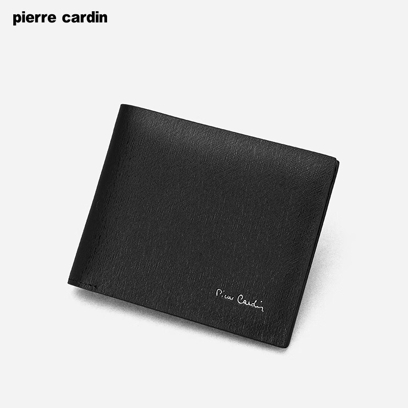 Pierre Cardin Men's Wallet, Short Bifold Leather Wallet with Multiple Card Slots, Gift Box Bill Holder, Birthday Present for Me