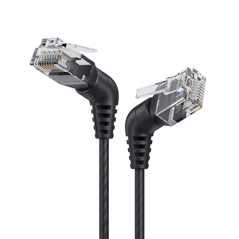 Сетевой кабель CABLE CREATION CL0370-G CAT6A, 0.25 м, тонкий, с вращающимся угловым разъемом RJ45, 10 Гбит/с