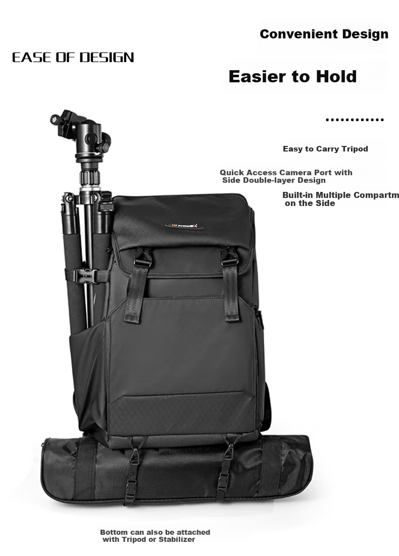 Pulewei Camera Bag, Urban Travel Photography Backpack, Waterproof Camera Bag, Nikon Sony Canon Mirrorless DSLR Photography Backpack, Large Capacity Inner Liner Bag, Commuter Bag 7