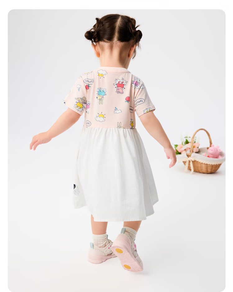 BALABALA Girls' Dress 2025 Summer Peppa Pig Collaboration Mall Edition 200225111004 12