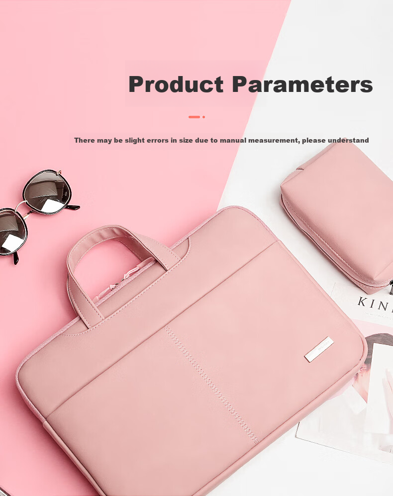 BRINCH Women's Handheld Laptop Bag, 15.6-Inch, Suitable for Xiaomi And Huawei, Large Capacity, Slim Laptop Bag 7