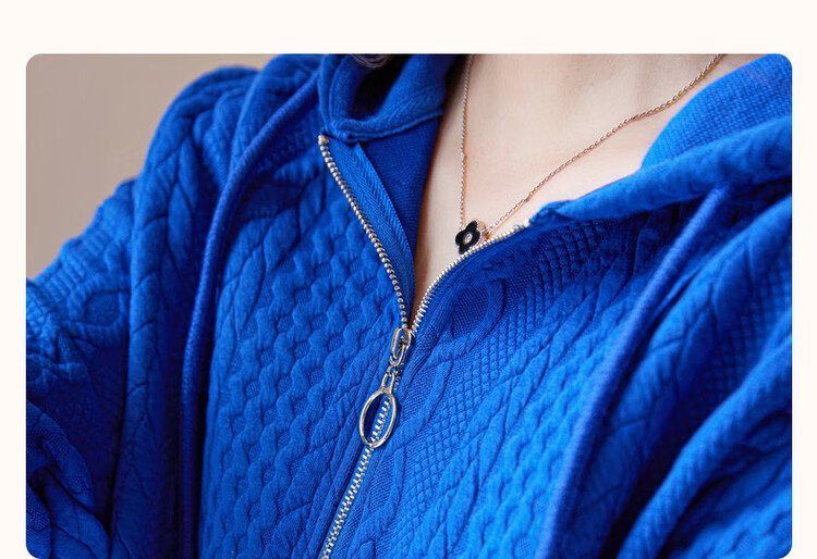 Dme [3D Twisted Floral Hoodie], Spring And Autumn Hooded Drop-Shoulder Long-Sleeve Slightly Stretchy Geometric Women's Sweatshirt 3