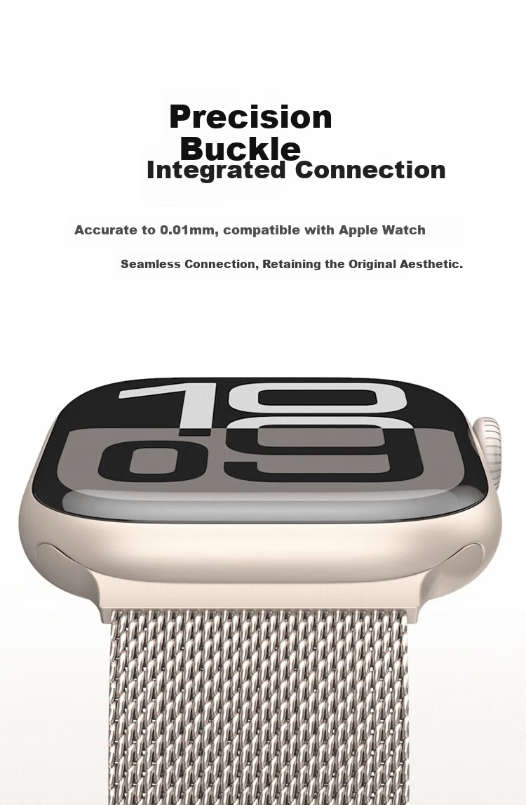 MSSM Compatible Apple Watch Band for Apple Watch S12 SE3/Ultra4 Milanese Double Magnetic IWatch S11/10/9 Metal Magnetic Steel Band Graphite Color 5