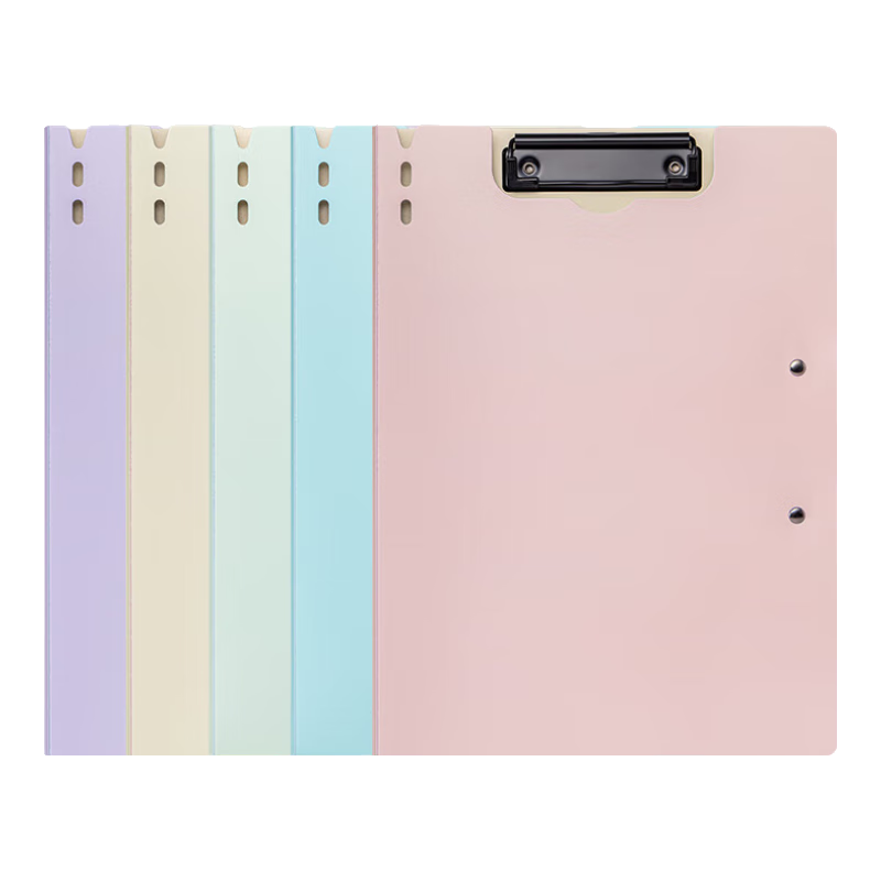 TIANSE 5 A4 File Folder Clips, Double Clip Board for Meetings, Secretary Folder, Document Folder, Exam Paper Holder, Signature And Contract Presentation Folder, Office Supplies, TS-10007, Mixed Color