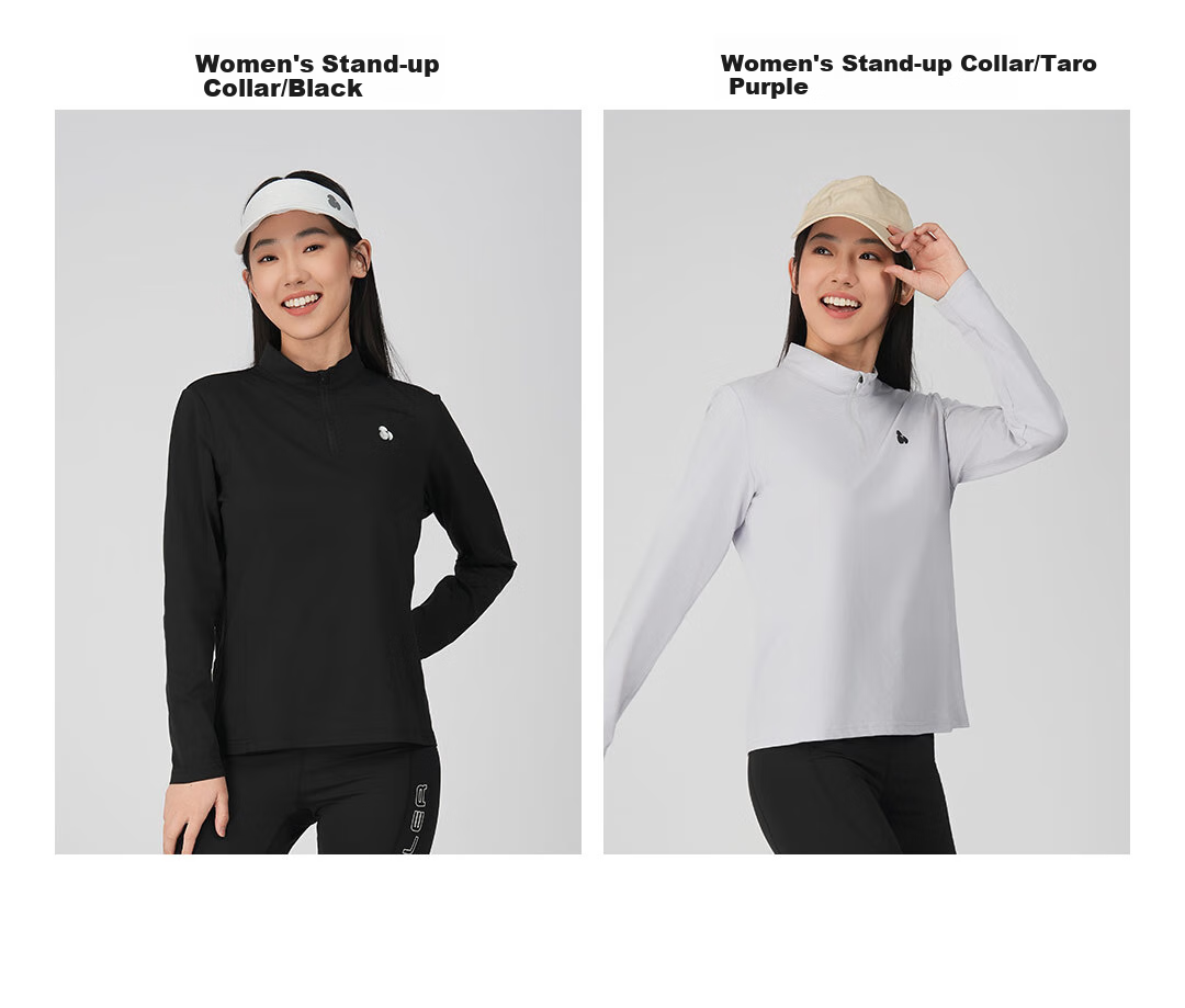 SCALER Quick-Dry T-Shirt for Men And Women, Outdoor Sun Protection UPF50+, Running Stand Collar Long Sleeve Breathable Elastic Top F4616D16 12