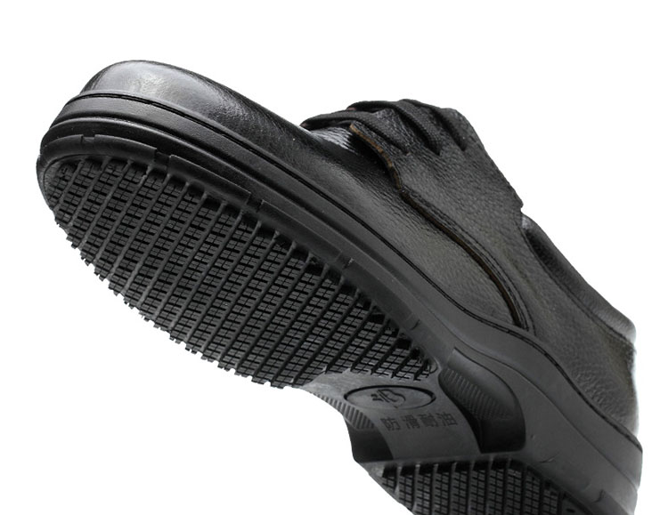 LAOGUANJIA Men's Safety Shoes Non-Slip Kitchen Chef Shoes Hotel Work Shoes Oil-Resistant Waterproof Lightweight Breathable Cowhide SRC Size 36 9