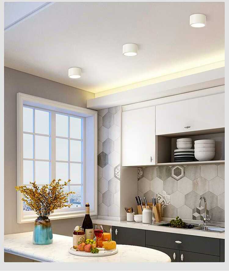 OPPLE High CRI Aluminum LED Downlight Ra80 Ceiling Light Living Room Recessed Hole Light Surface Mounted 18W White 5700K 7