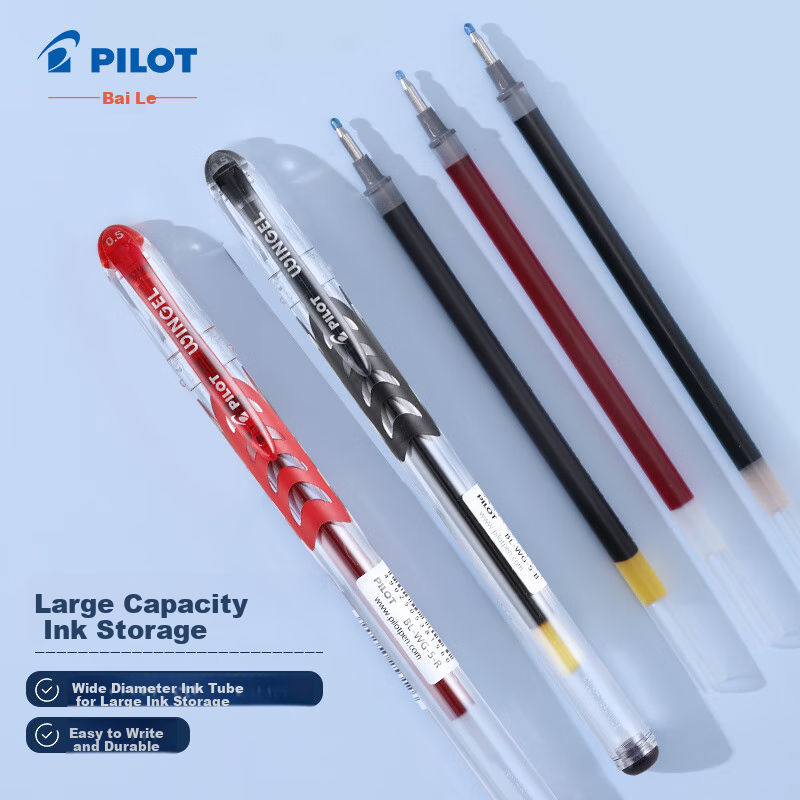 PILOT Gel Pen Refills (Compatible with BL-WG), Bullet Tip Signature Pen Refills for Writing Practice, BLS-WG 0.5mm, Blue, Pack of 12