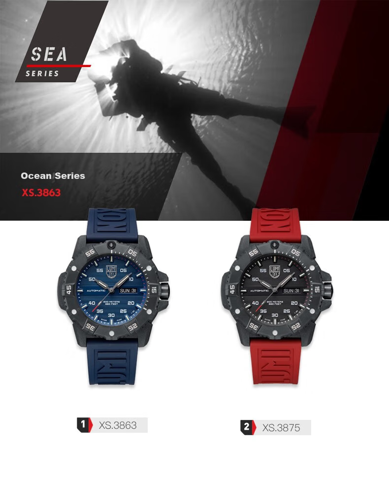 Luminox Carbon Fiber Master Automatic Mechanical Watch, Swiss Sports Waterproof 200m Men's Watch XS.3862, Mid-Autumn Festival Gift 5