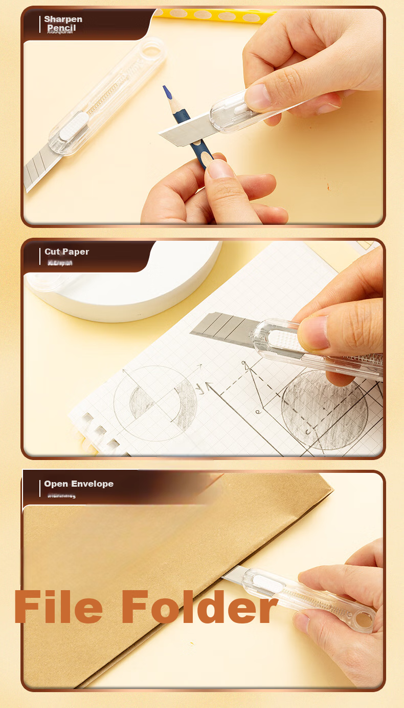 M&G M&G Stationery Notebook with Hanging Ring, Portable Utility Knife, Portable Package Opener, Paper Cutter, Single Pack ASS913J8 12