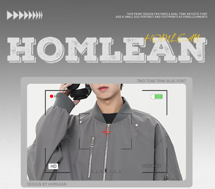 Homlean Men's Casual Jacket Autumn Versatile Loose Fit Long Sleeve Coat Simple Workwear HF58 Phantom Black L 1