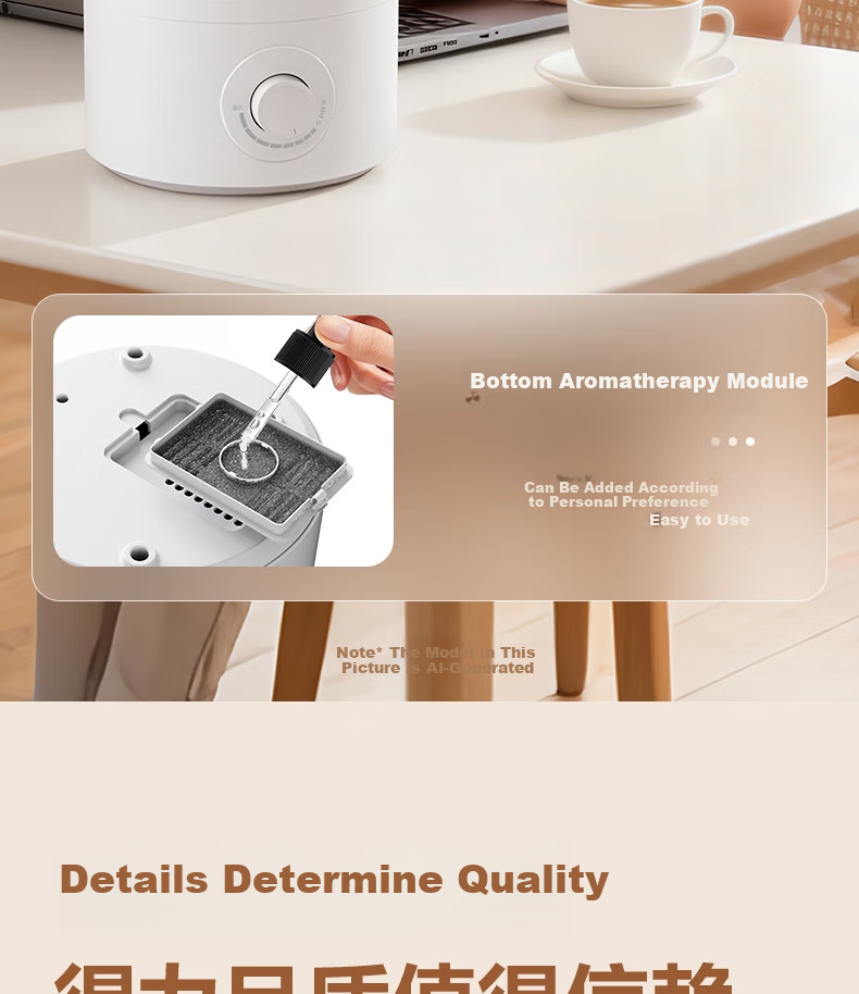Deli Air Humidifier for Home Bedroom, High Mist Output Water Replenisher, Dorm Quiet UV-C Sterilizing Spray Device, Office Desk Nebulizer, Birthday And Holiday Gift 14